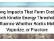 Among Impacts That Form Craters, Which Kinetic Energy Thresholds Influence Whether Rocks Melt, Vaporize, or Fracture