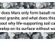 Why Does Mars Only Form Basalt Rocks and Not Granite, and What Does This Tell Us About Why Life-Supporting Soil Cannot Develop on Its Surface Without Water